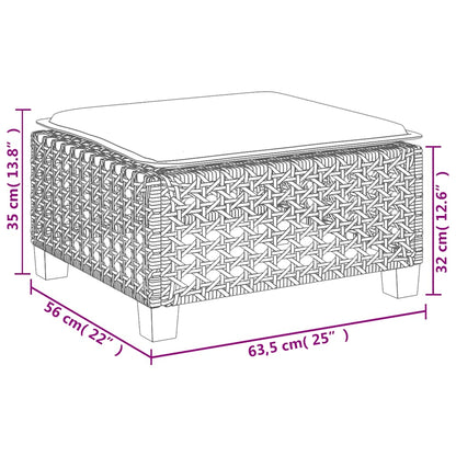 5-Delige Loungeset Met Kussens Poly Rattan Beige