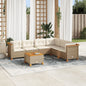 7-Delige Loungeset Met Kussens Poly Rattan Beige