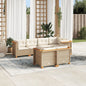7-Delige Loungeset Met Kussens Poly Rattan