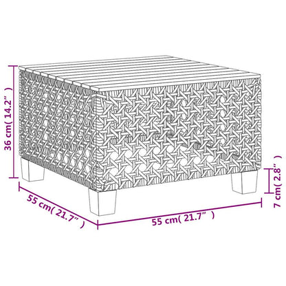 9-Delige Loungeset Met Kussens Poly Rattan Beige