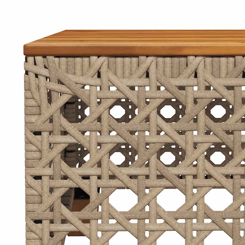 9-Delige Loungeset Met Kussens Poly Rattan Beige