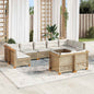 9-Delige Loungeset Met Kussens Poly Rattan Beige