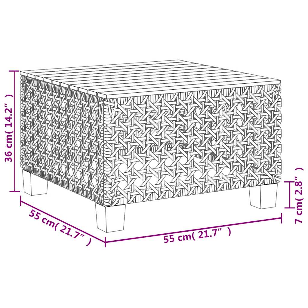 10-Delige Loungeset Met Kussens Poly Rattan Beige