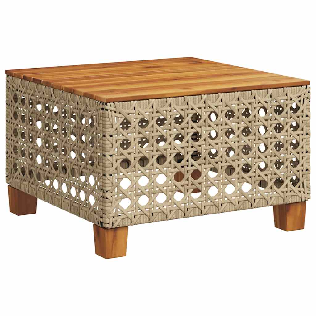 1 Tuinset Met Kussens Poly Rattan Beige