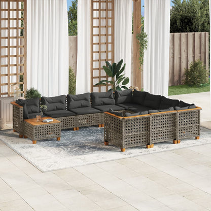 1 Tuinset Met Kussens Poly Rattan