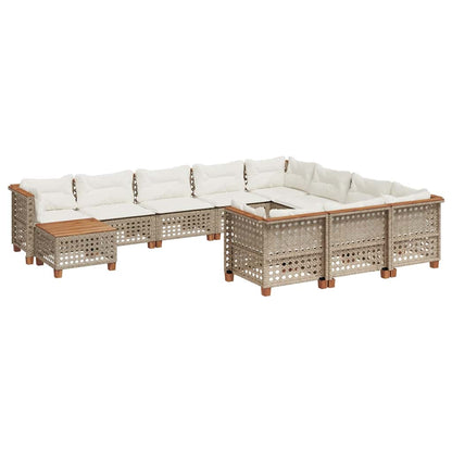 1 Tuinset Met Kussens Poly Rattan