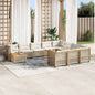 1 Tuinset Met Kussens Poly Rattan