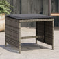 Tuinkrukken 4 St Met Kussens 40X40X35 Cm Poly Rattan Grijs