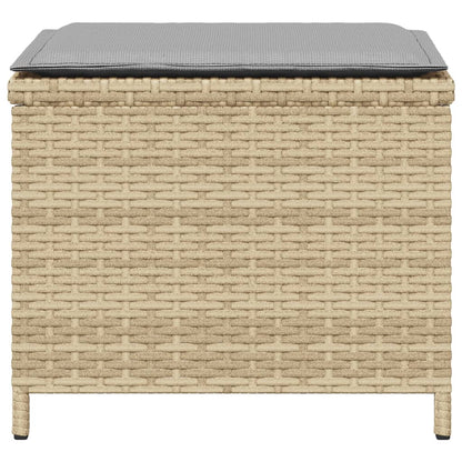 Tuinkrukken 4 St Kussens 40X40X35 Cm Poly Rattan Gemengd Beige Bruin