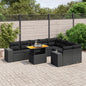10-Delige Loungeset Met Kussens Poly Rattan Acacia