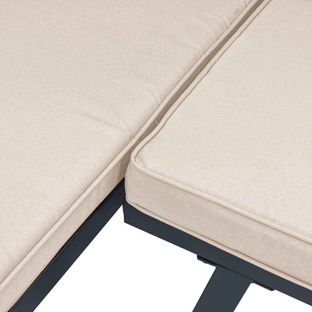 Tuinkruk Met Kussen Gepoedercoat Staal Zwart