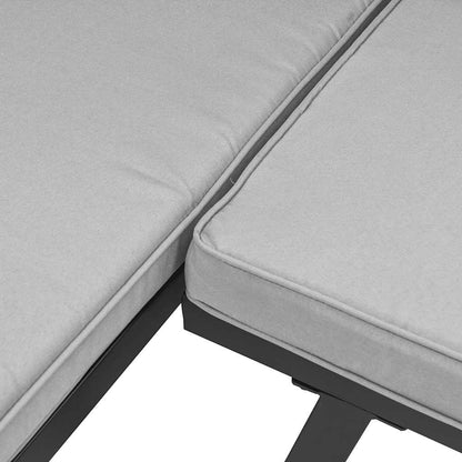 Tuinkruk Met Kussen Gepoedercoat Staal Zwart Wit