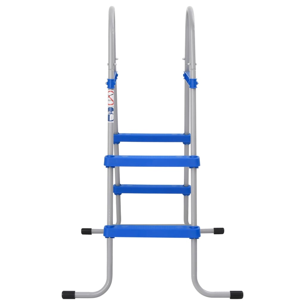 Zwembadladder Voor Bovengronds Zwembad 84 Cm Staal En Kunststof Natuurlijk Douglashout