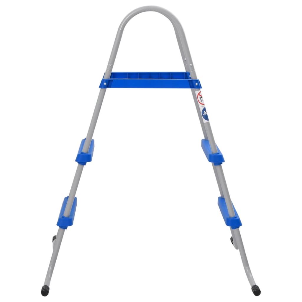 Zwembadladder Voor Bovengronds Zwembad 84 Cm Staal En Kunststof Natuurlijk Douglashout