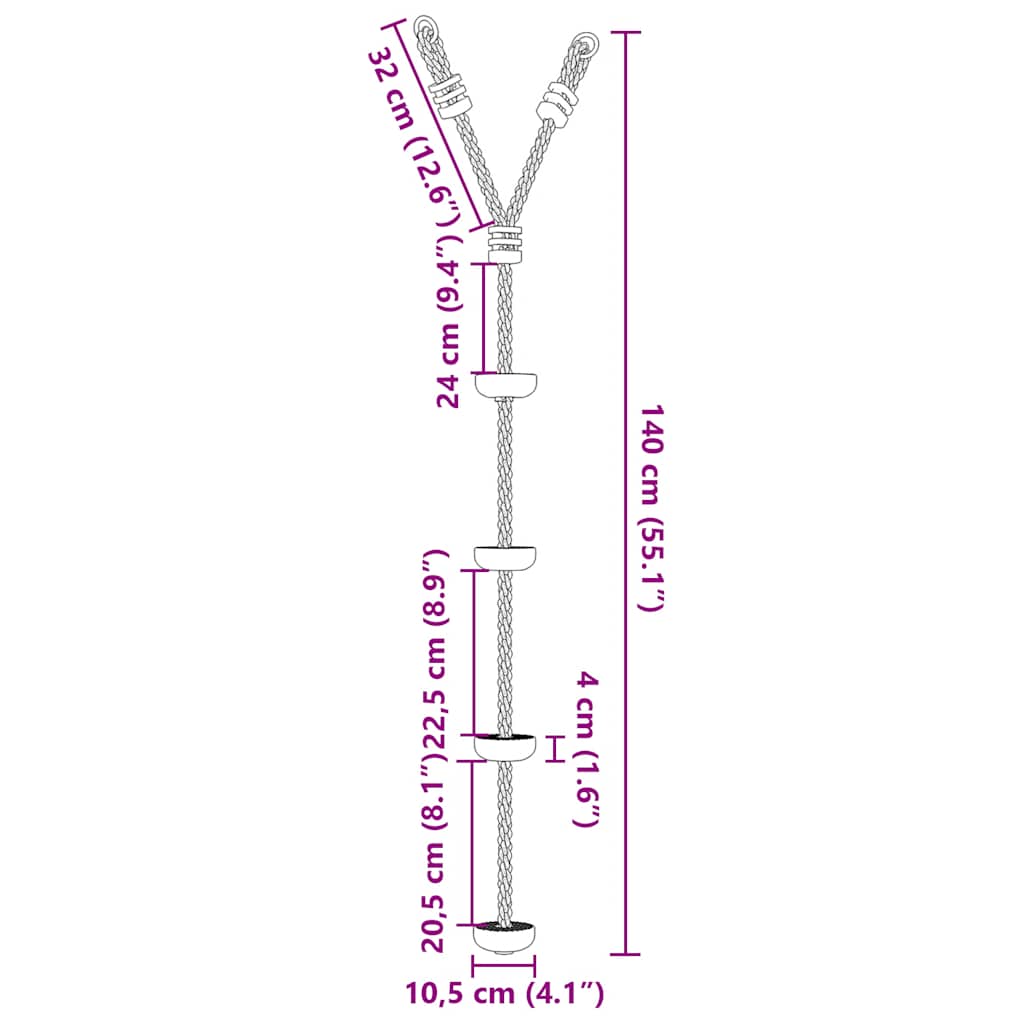 Klimschommel Met 4 Schijven Meerkleurig Natuurlijk Grenenhout
