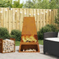 Vuurkorf Bruin 60 X 35 X 100 Cm Cortenstaal
