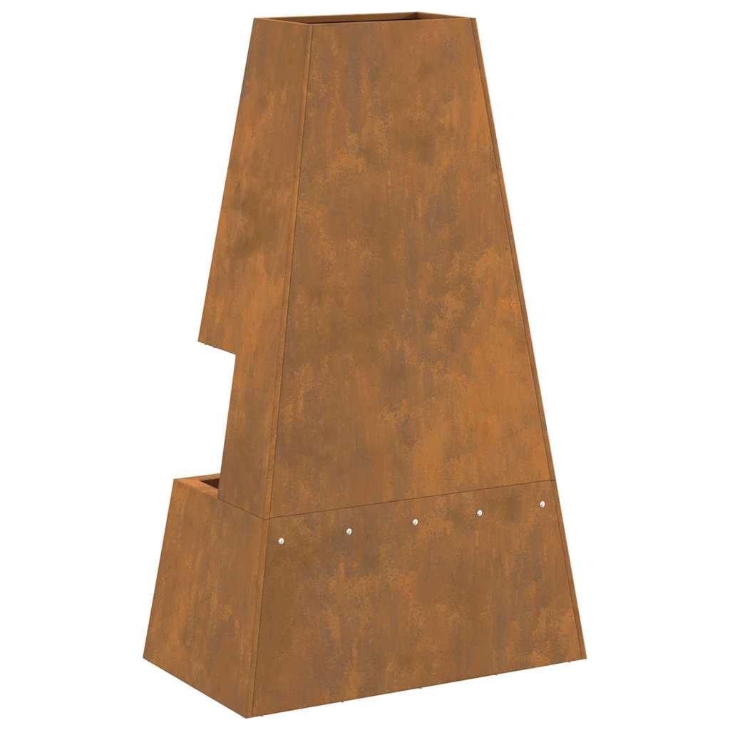 Vuurkorf Bruin 60 X 35 X 100 Cm Cortenstaal
