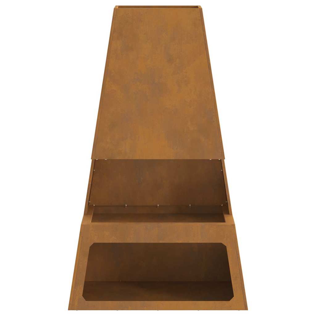 Vuurkorf Bruin 60 X 35 X 100 Cm Cortenstaal