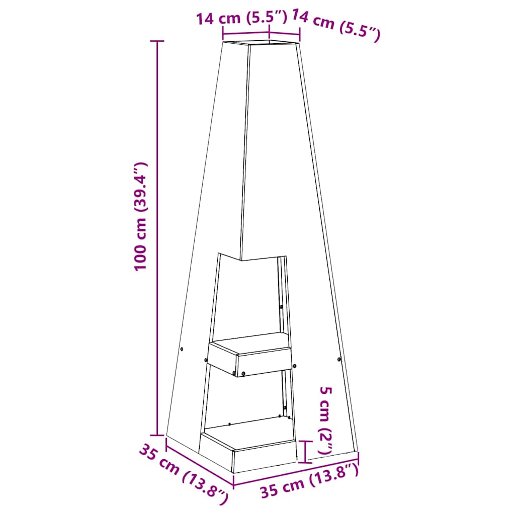 Vuurkorf Bruin Cortenstaal