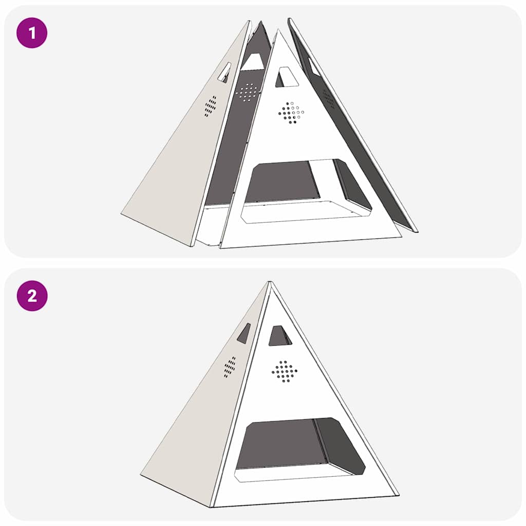 Vuurkorf Zwart 50 X 50 X 51 Cm Koudgewalst Staal