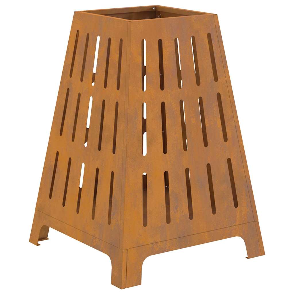 Vuurkorf Bruin 50 X 50 X 70 Cm Cortenstaal