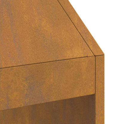 Vuurkorf Bruin 50 X 50 X 100 Cm Cortenstaal