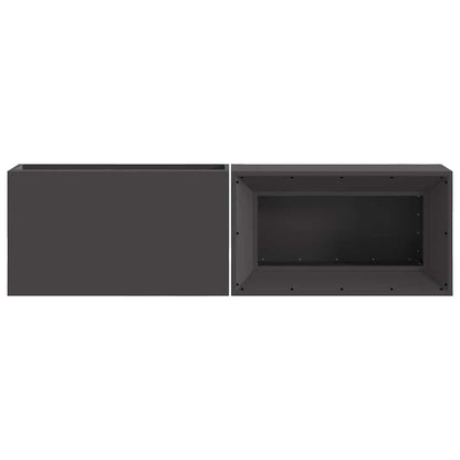 Vuurkorf Zwart 160 X 45 X 35 Cm Koudgewalst Staal