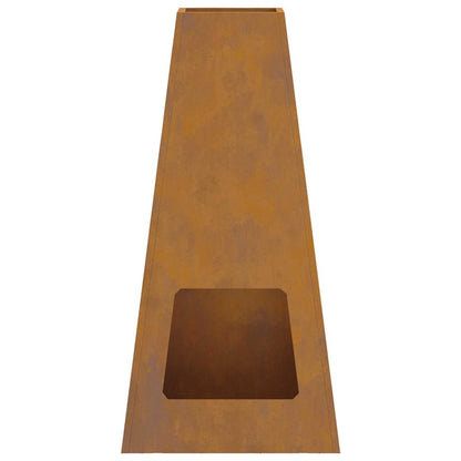 Vuurkorf Bruin 50 X 35 X 100 Cm Cortenstaal