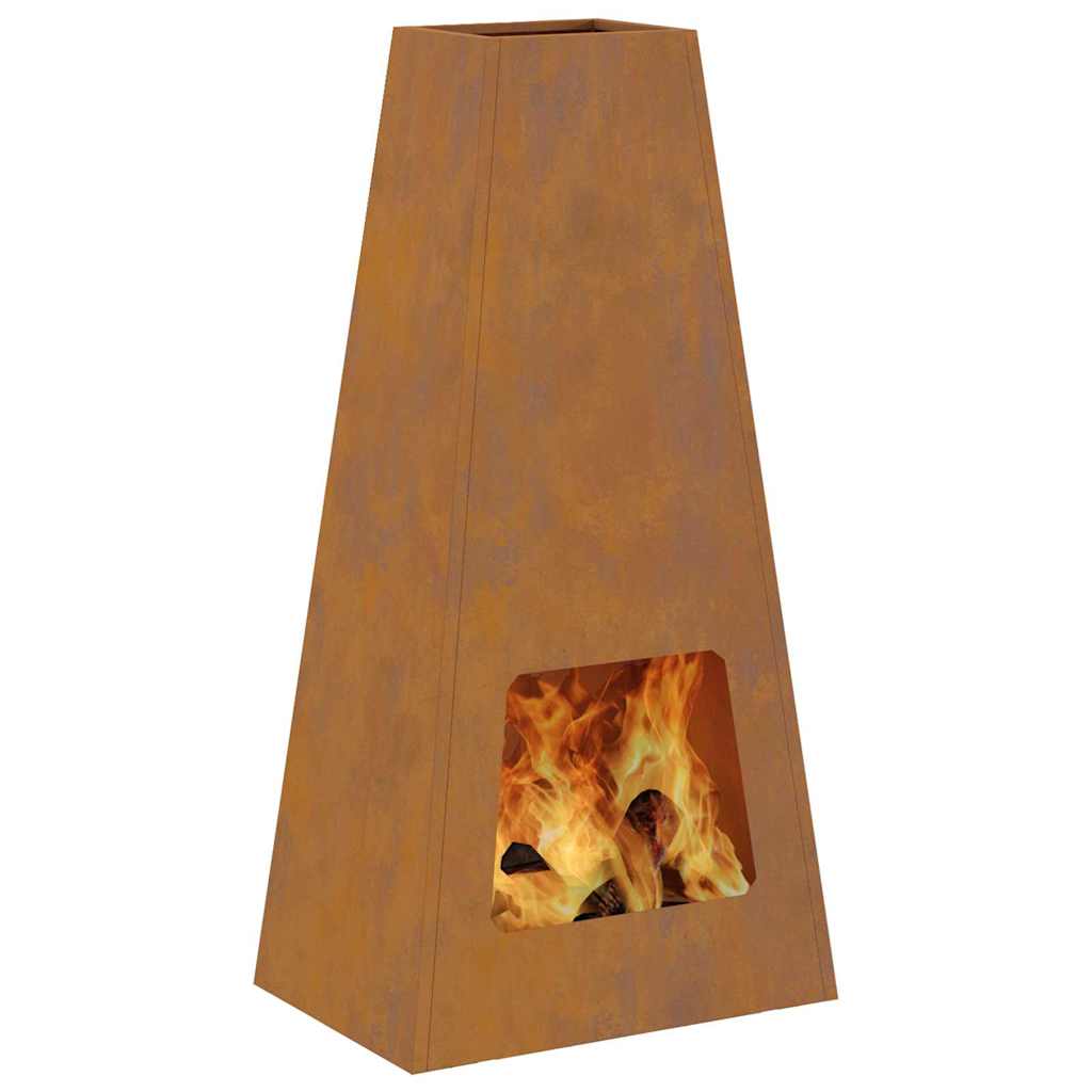 Vuurkorf Bruin 50 X 35 X 100 Cm Cortenstaal