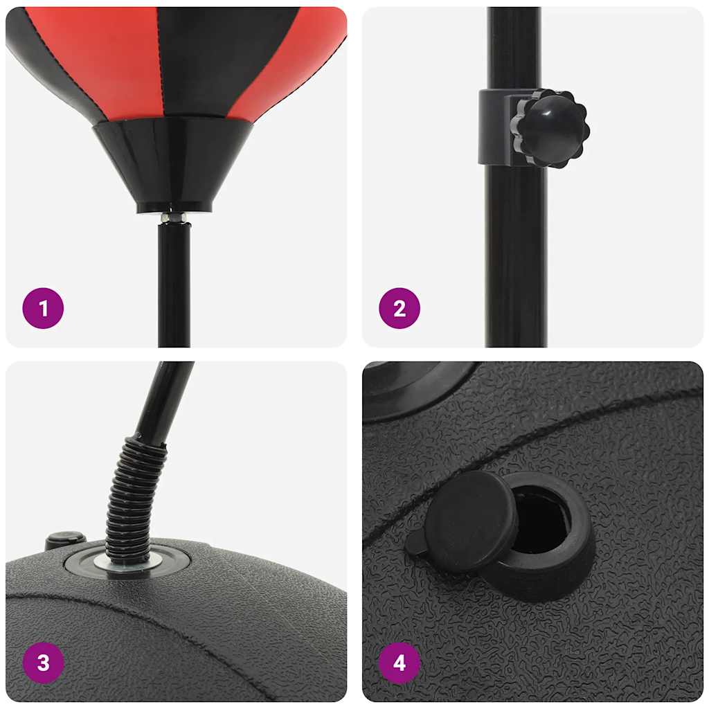 Boksballenset Met Handschoenen En Pomp Verstelbaar 81-122 Cm