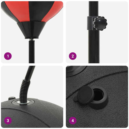 Boksballenset Met Handschoenen En Pomp Verstelbaar 81-122 Cm