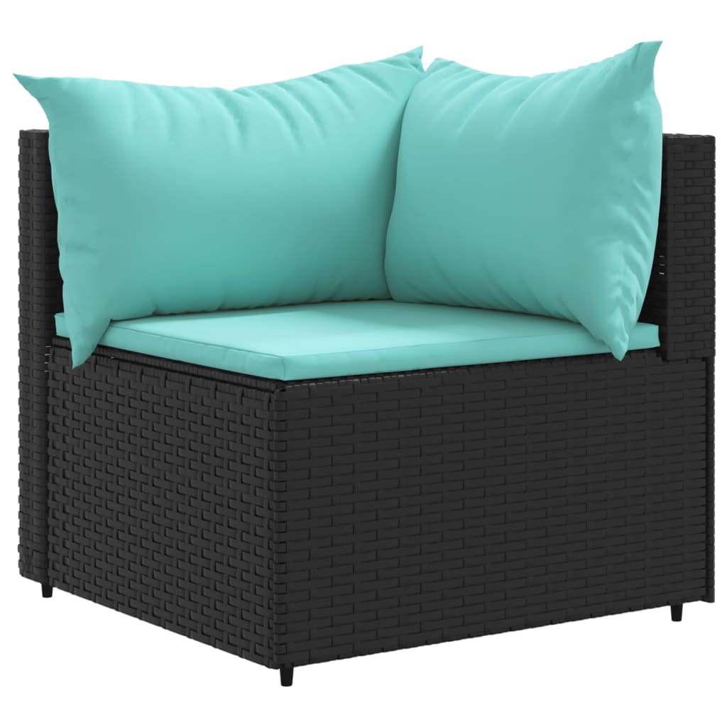 5-Delige Loungeset Met Kussens Poly Rattan