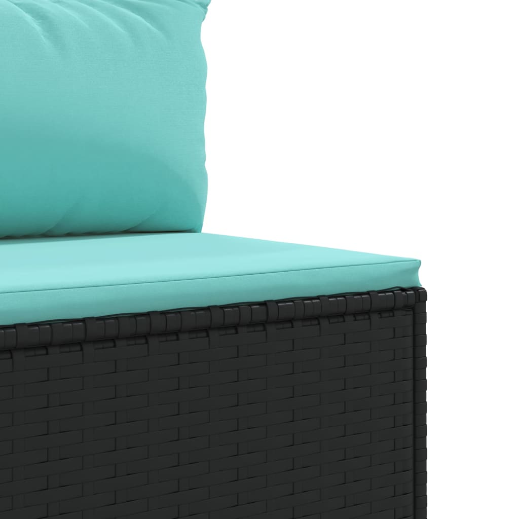 5-Delige Loungeset Met Kussens Poly Rattan