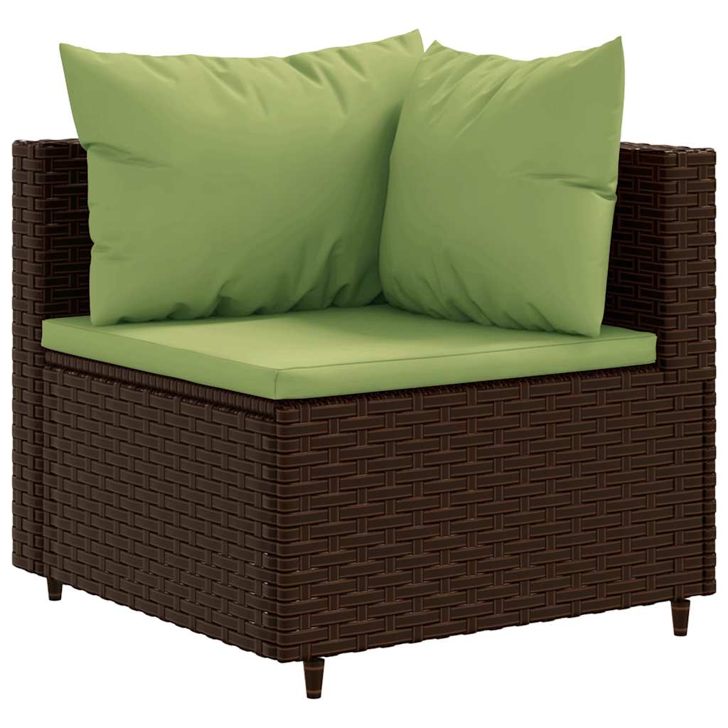 6-Delige Loungeset Met Kussens Poly Rattan