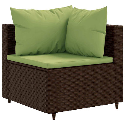 6-Delige Loungeset Met Kussens Poly Rattan
