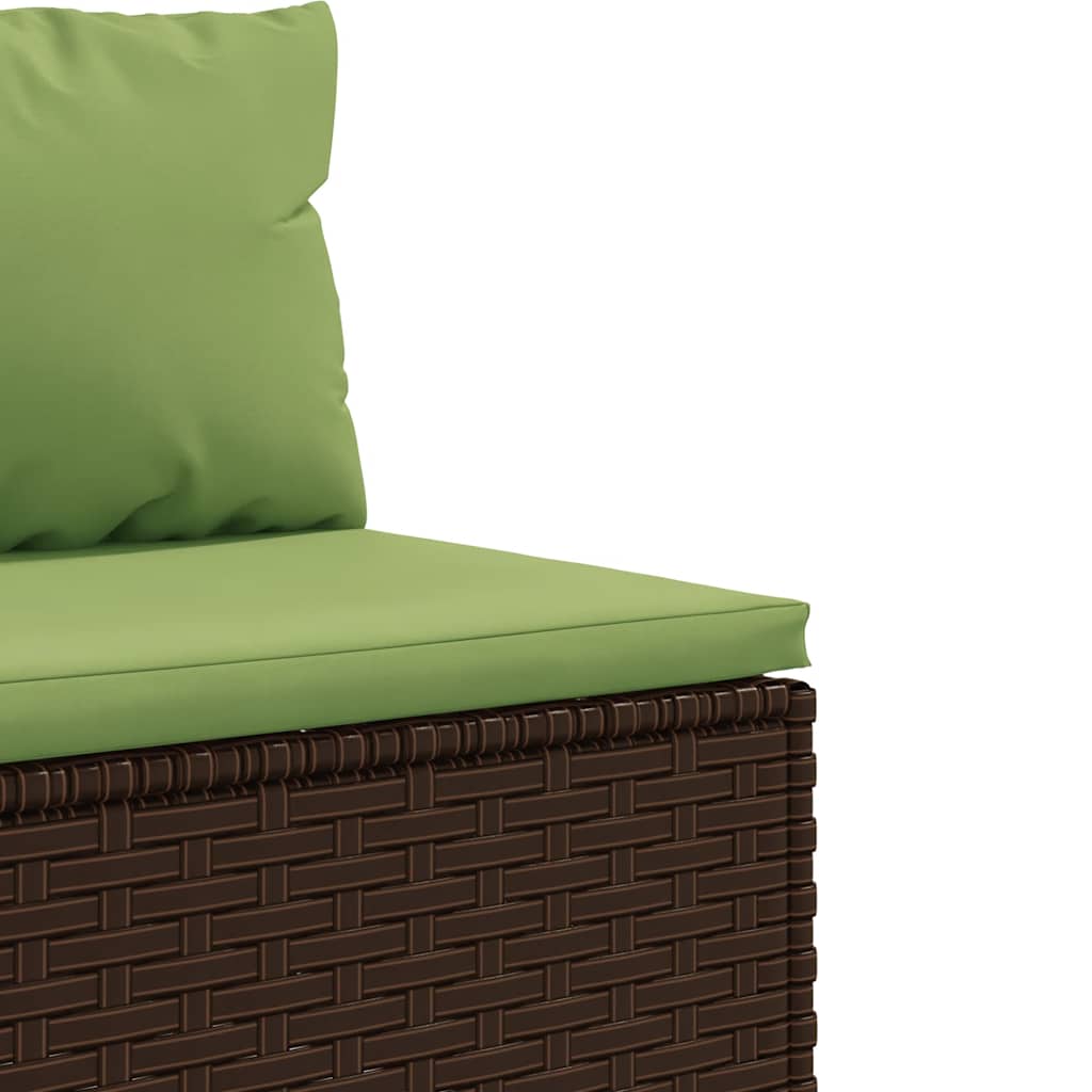 6-Delige Loungeset Met Kussens Poly Rattan