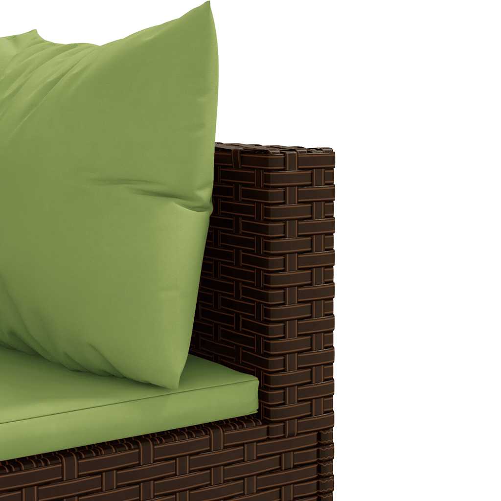 6-Delige Loungeset Met Kussens Poly Rattan