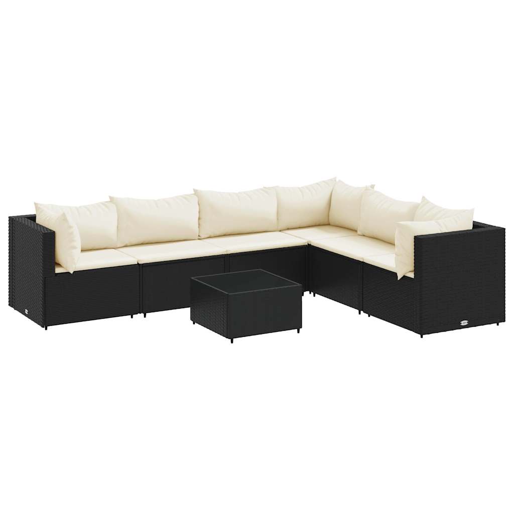 7-Delige Loungeset Met Kussens Poly Rattan