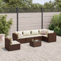 7-Delige Loungeset Met Kussens Poly Rattan