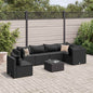 7-Delige Loungeset Met Kussens Poly Rattan