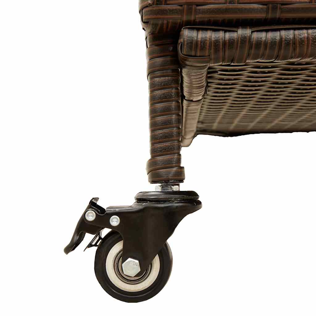 Tuinbox Met Wielen Poly Rattan