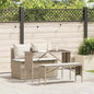 3-Delige Tuinset Met Kussens Poly Rattan