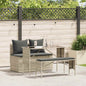 3-Delige Tuinset Met Kussens Poly Rattan