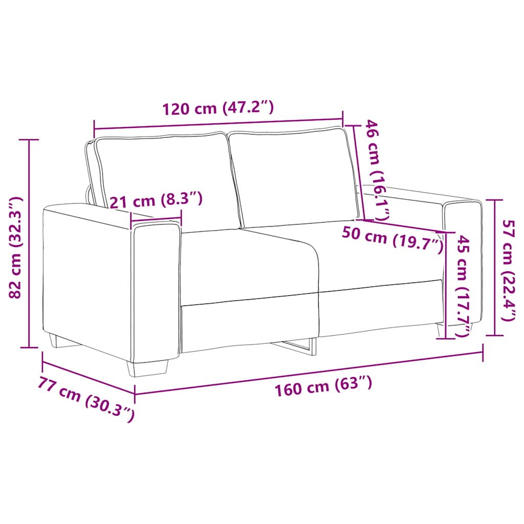 2-Delige Loungeset Met Kussens Stof