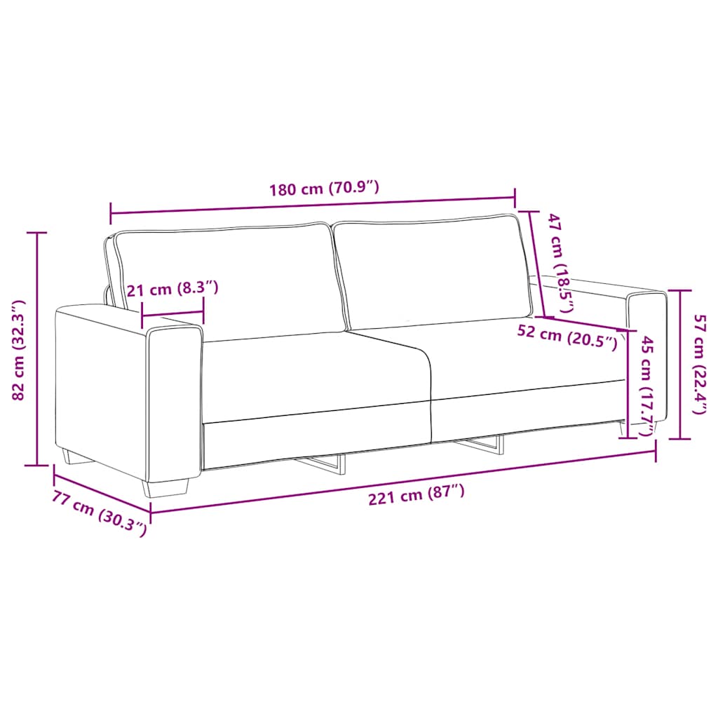 2-Delige Loungeset Met Kussens Stof