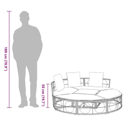 Loungebed Voor Buiten Zonder Luifel Poly Rattan