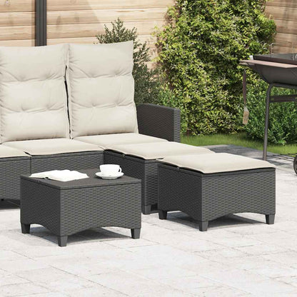 Tuinkrukken Met Kussens 2 St 55X55X36 Cm Poly Rattan