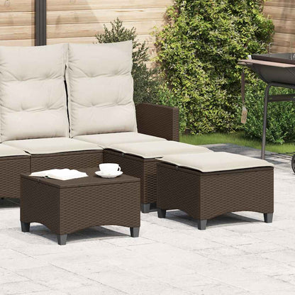 Tuinkrukken Met Kussens 2 St 55X55X36 Cm Poly Rattan