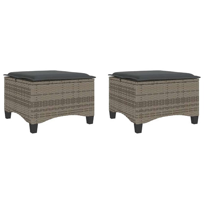 Tuinkrukken Met Kussens 2 St 55X55X36 Cm Poly Rattan