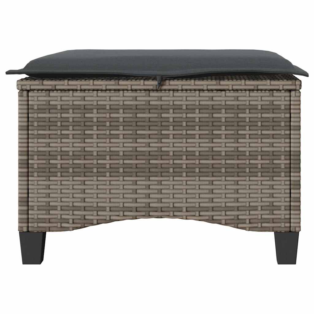 Tuinkrukken Met Kussens 2 St 55X55X36 Cm Poly Rattan